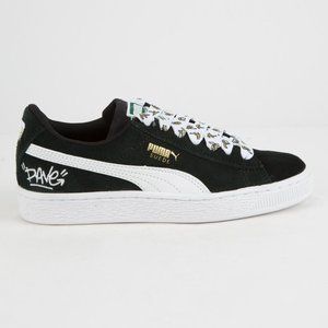 PUMA x Minions Suede Black & White Banana Laces sz 5 Youth EUC